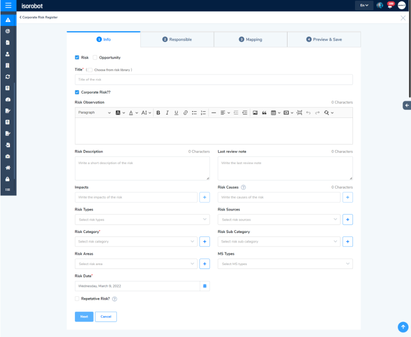 Risk Dashboard